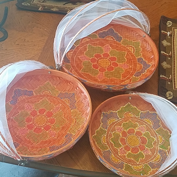 Other - Wicker Bowls with Food Protectors